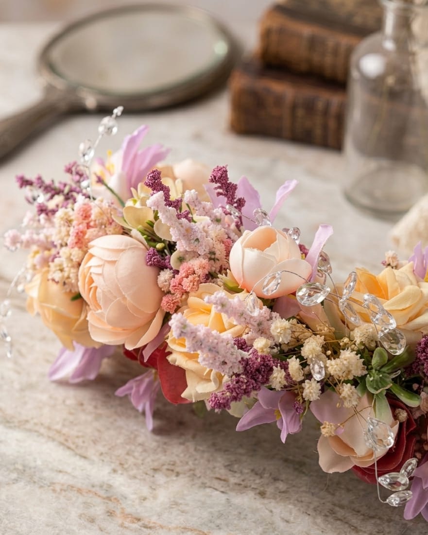 Buchet floral handmade pentru nunta - model 16