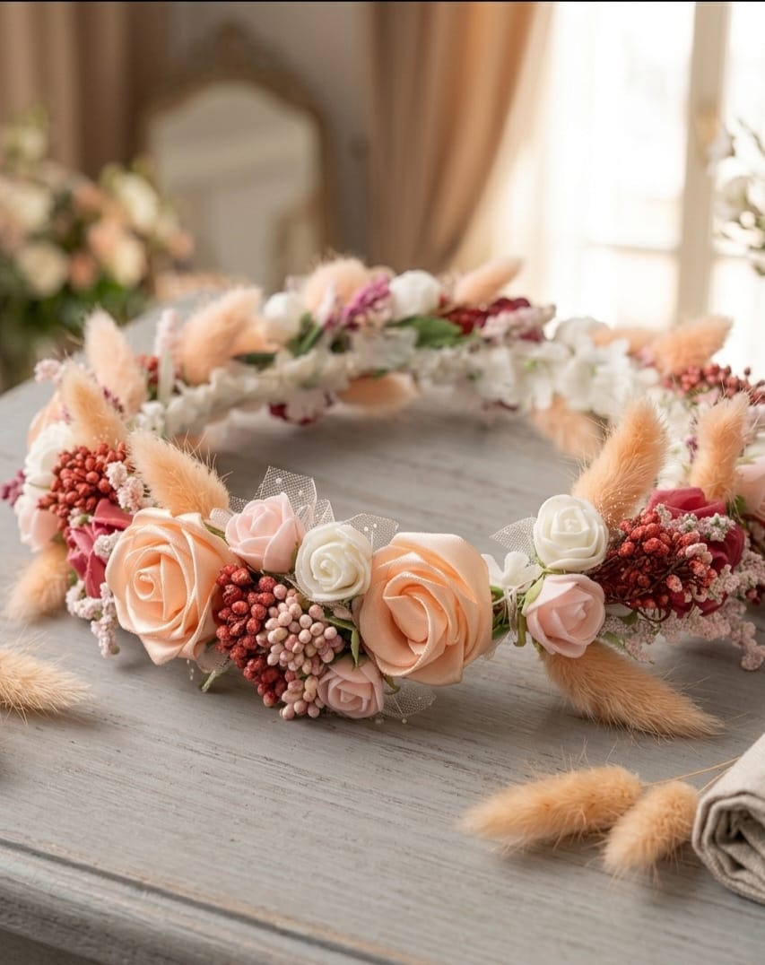 Coronita florala handmade pentru nunta - model 21